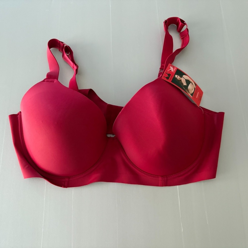 NWT‎ STRM LINE Intimates 40DD Lounge Bra Red/Fuchsia Comfort Style 591270FF